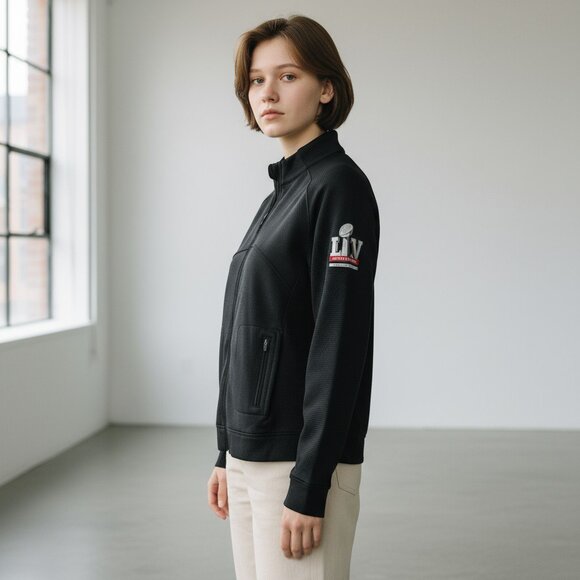 Cutter & Buck Black Super Bowl 51 Atlanta Falcons Full-Zip Jacket – Size S - Picture 7 of 8